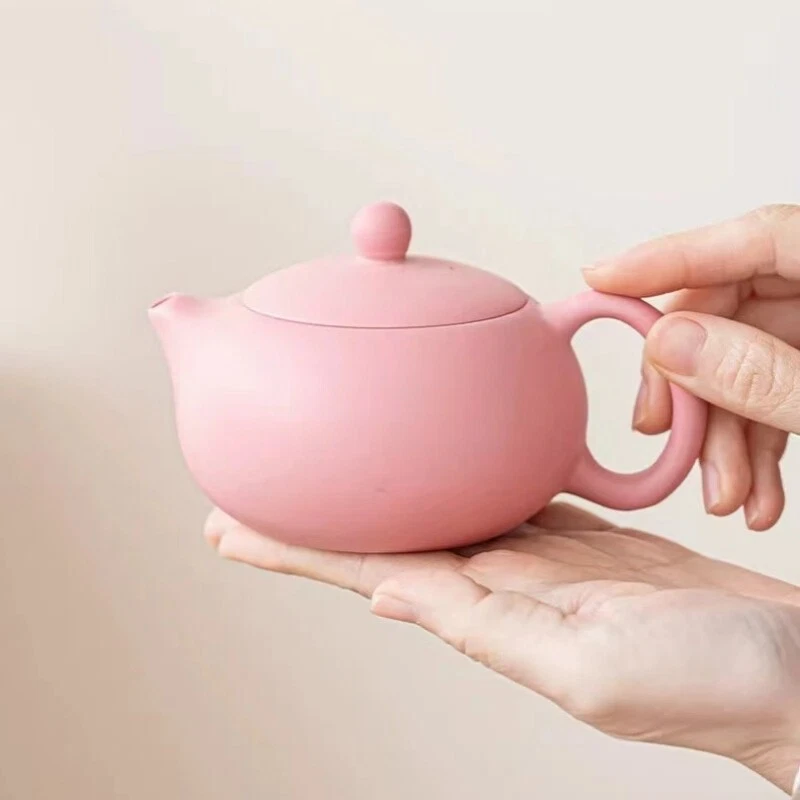 Tetera hecha a mano Real Yixing Zisha Pot Taza de té a juego Olla Xishi Rosa para dama Foto 4 de 4
