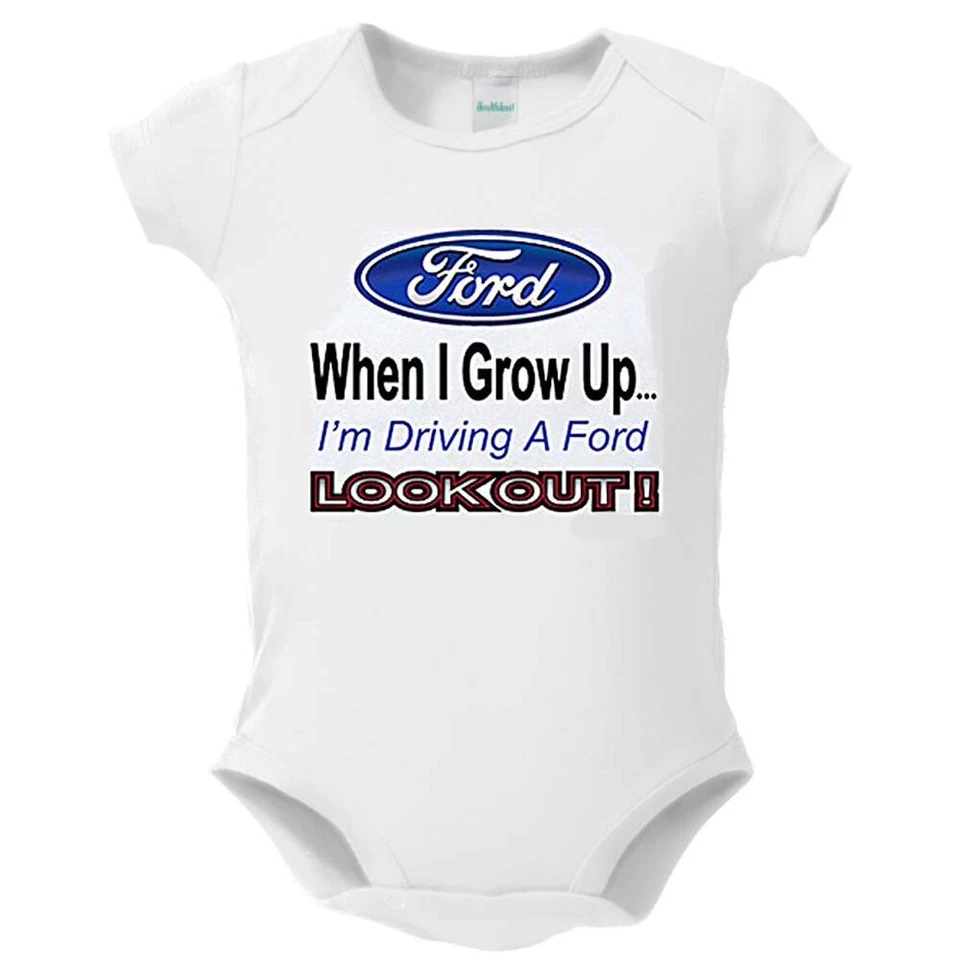 Camiseta y mono FORD "When I Grow Up..." para niños y niños pequeños ¡DEMASIADO LINDO! Envío gratis Foto 3 de 4