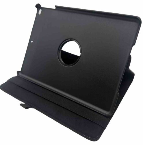 360 Rotating  Leather Case Cover with Stand for Ipad 5th 6th Gen 9.7" Black (T) - Picture 1 of 8