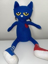 Pete The Cat Doll Stuffed Animal 14.5" Plush with Red Blue Sneakers Merry Makers