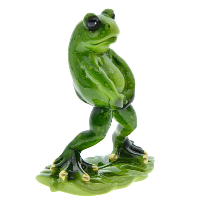 1pc Green Creative Resin Cute Delicate Creative Garden Decoration Frog Statue