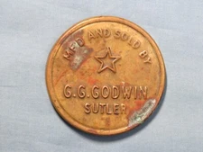 Interesting Brass Sutler Mirror