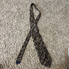 J Ferrari Men's Tie Brown, Black, Blue, Yellow 4