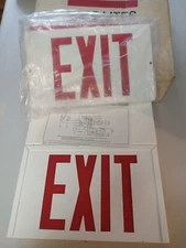 COOPER  SURE-LIGHTES HALO LIGHT LIGHTING EXIT SIGN DOUBLE SIDED RED 