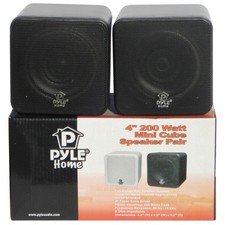 COPPIA DI CASSE CUBO PYLE PCB4BK 400 WATT 12 CM NERO PER PC TV TABLET STEREO MP3