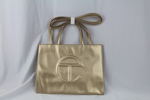 Telfar Medium Shopping Bag Gold Brand New With Tags & Dust Bag - Authentic -