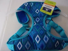  BLUE Tribal Dog Comfort Step-In Harness Vest S M L Top Paw Adj choke free