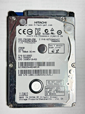 Original Sony PlayStation 3 PS3 HDD 250GB Hard Drive Hitachi 2.5