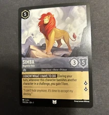 Simba 190/204 Uncommon Non Foil Disney Lorcana - The First Chapter NM