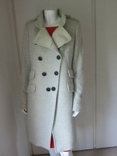 Reduced Womens Femme By Michele R Belted Button Up Wool Coat Size Eur 44