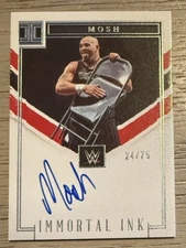 Mosh 2023 Panini WWE Impeccable Immortal Ink Auto /75 Autograph
