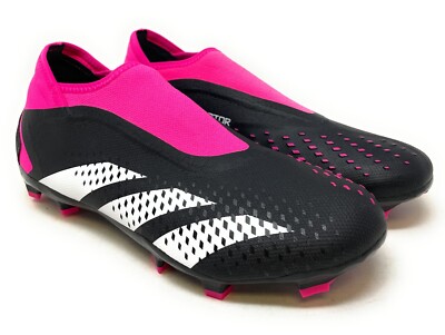 Size 8.5 US - Adidas Womens Predator Accuracy.3 LL FG Soccer Cleats Black/Pink