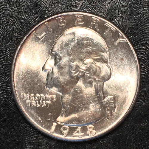 1948-D Silver Washington Quarter - Nice Uncirculated - High Quality Scans #G341