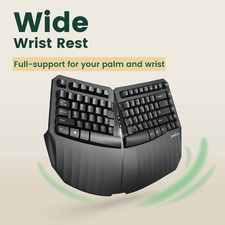 Perixx PERIBOARD-613B Wireless 2.4 Bluetooth Ergonomic Compact Split Keyboard