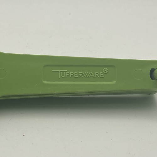 Tupperware Vintage Mela Verde Plastica Cucchiai Set Completo 7 Pezzi con Anello - Foto 4 di 5