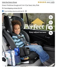 Graco TrioGrow SnugLock 3-in-1 Convertible Car Seat, Warren