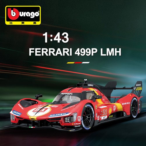 Bburago 1:43 Ferrari 499P Rally Car Simulation Alloy Car Model - Picture 4 of 9