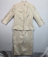 Jessica Howard CHAMPAGNE 2 Piece Set Formal Dress Size 8