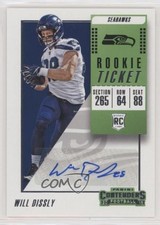 2018 Contenders Rookie Ticket/Rookie Ticket Variation Will Dissly #340 Auto pm6