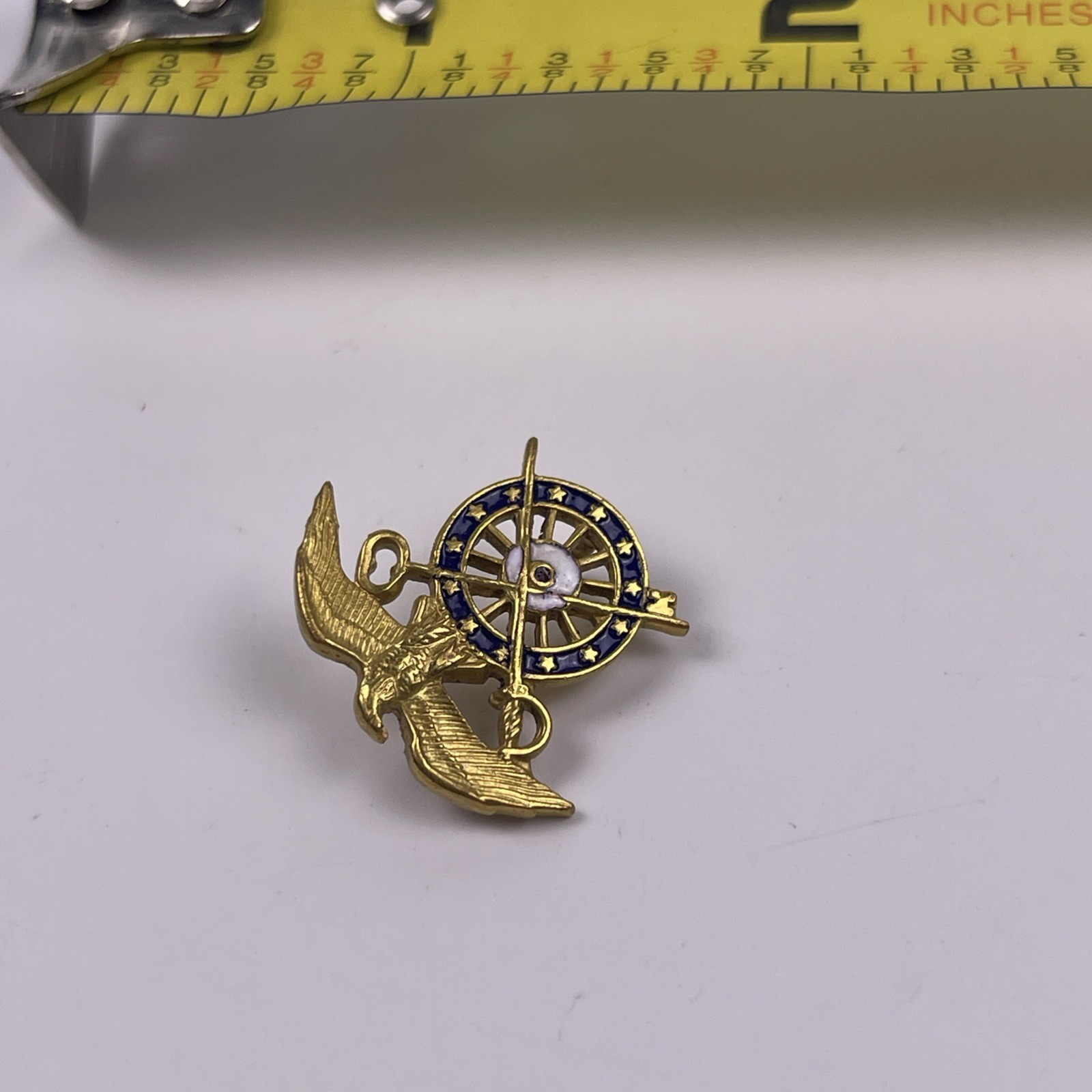 U.S. Military Army Quartermaster Officer Insignia Collar Device Pin Clutch Utica