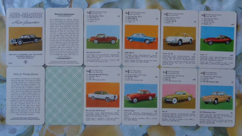 Quartett Auto Ass 616E Ausgabe 1964 - Bild 2 von 4