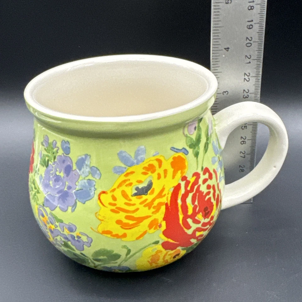 Taza de gres floral de prado de jardín verde pioneer para mujer RARA Foto 3 de 4