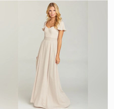 Show Me Your Mumu Womens Marie Sweetheart Maxi Dress Belted Beige Size S NWT