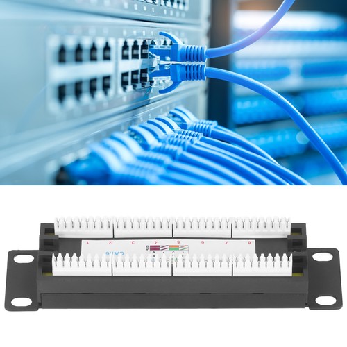 8 Ports Wall Mount Network Patch Panel UTP Cat6 Unshielded Wiring Bracket For 2♫ - Picture 3 of 12