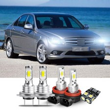 Fit Mercedes C Class W204 2007-14 Xenon White Led Fog Side Light Headlight Bulbs