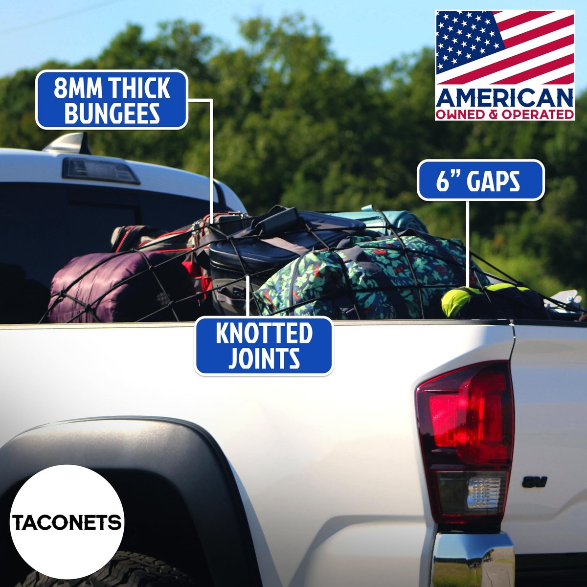 TacoNets Cargo Net for Toyota Tacoma Short Bed 3