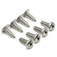 Replacement License Plate Screws, Stainless Steel, Fits All Mode Color: Silver