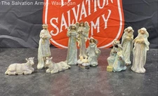 Transpac Multicolor Baby Jesus Nativity Christmas Nativity Scene 10 Piece Set