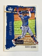 2021 Diamond Kings Baseball Artist's Proof Blue #71 - Marcell Ozuna - Braves