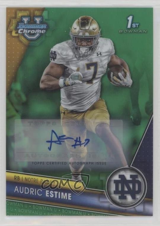 2023 Bowman U Chrome Prospect Green Refractor 39/99 Audric Estime #171 Auto f9s