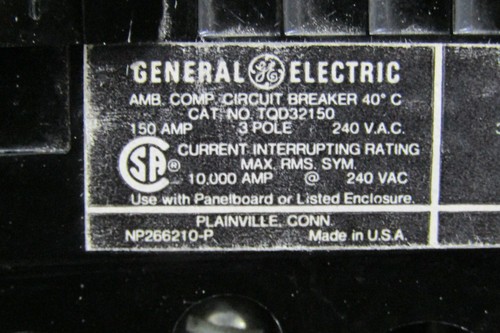 π GE 150 AMP MAIN BREAKER BOLT-ON PANELBOARD 208/120 VAC 3β
4W 30 CIRCUIT - Picture 8 of 13