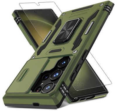 DEERLAMN Case for Samsung Galaxy S24 Ultra Ultra-6.8 Inch, Olive Green
