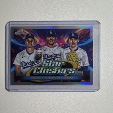 Topps Cosmic Chrome Triple Star Clusters TSC-1 Ohtani Yamamoto Sasaki Dodgers M…