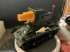 Vintage Modern Toys Tin Battery Operated Army M-4033 Missile Tank 1960s Japan