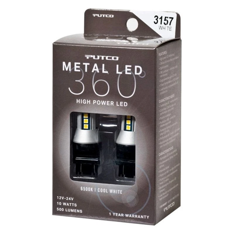 For Ram 3500 2011-2020 Putco 343157W-360 Metal 360 LED Bulbs 3157, White Foto 3 de 4