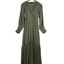 Banana Rep. Long Sleeve Baby doll Y2K Maxi Dress Tiered Sz 8 Boho Cocktail Party