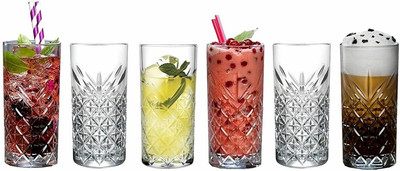 Set 6 Stück Glas Vintage Long Drink Timeless CL 30
