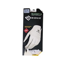 Bionic RelaxGrip 2.0 Men's Golf Glove White Black Palm Right Hand Size ML