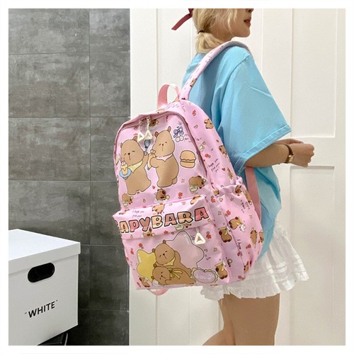 Cartoon Student Schoolbag Breathable Book Bag New Capybara Backpack - Picture 7 of 17