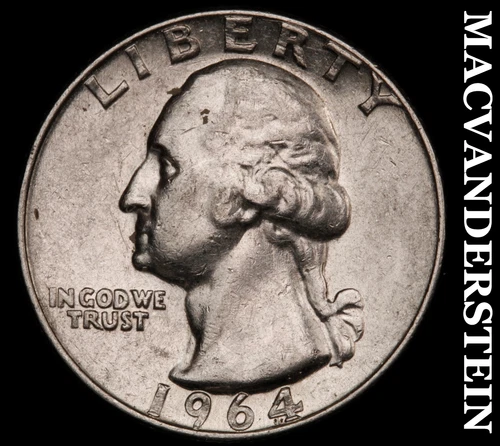 1964 Silver Washington Quarter-Scarce Better Date No Reserve #i3947