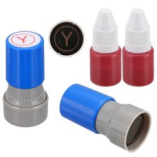 Letter Stamps Self Inking, 2Pcs Character Y Alphabet Teacher Stamp, Blue