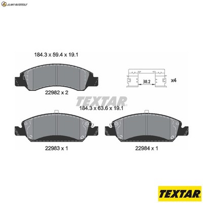 BREMSBELAGSATZ SCHEIBENBREMSE 2298201 FÜR CADILLAC ESCALADE/Crew/Cab/Pickup 6.2L