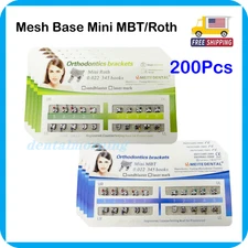 200pcs Dental Orthodontic Brackets Mesh Base Mini Roth/MBT 022 345 Hooks USA