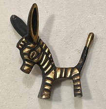 Vintage 1960's Walter Bosse Handmade Brass DONKEY Ring Holder - Hertha Baller