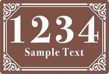 8" x 12"Custom Metal Sign House Number Plaque Personalized Home Address Any Text
