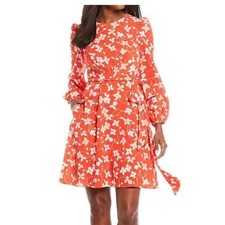 Eliza J long sleeve floral dress sz 10